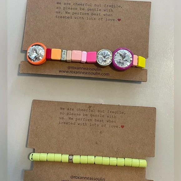🌈 Roxanne Assoulin Gemstone Neon and Pastel Rainbow Enamel Bracelets 🌈 - Picture 3 of 5